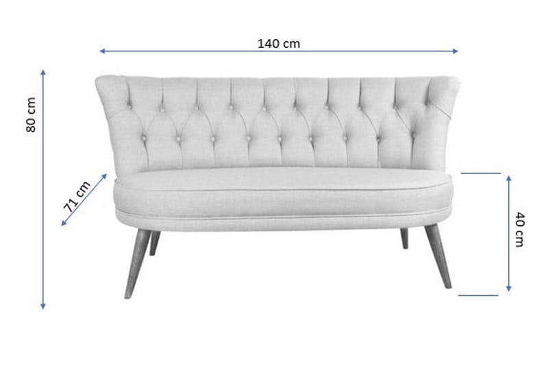 Barnello 2-Seter Sofa - Beige - Møbler - Sofaer - 2 seter sofa