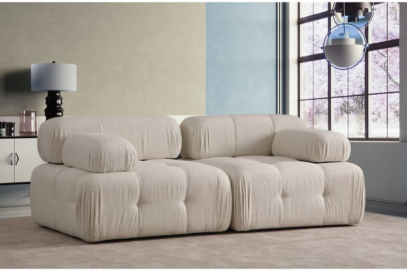 Bengul Boblet Dyp Sofa 2-seters 210 cm bred Sittedybde 85 cm - Krem / Beige / Lys - Møbler - Sofaer - 2 seter sofa