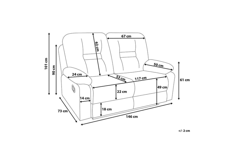 Bergen Sofa 2-seter - Beige - Møbler - Sofaer - 2 seter sofa