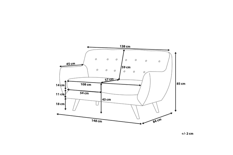 Bodo Sofa 2-4 Seter - Tre / Natur - Møbler - Sofaer - 2 seter sofa