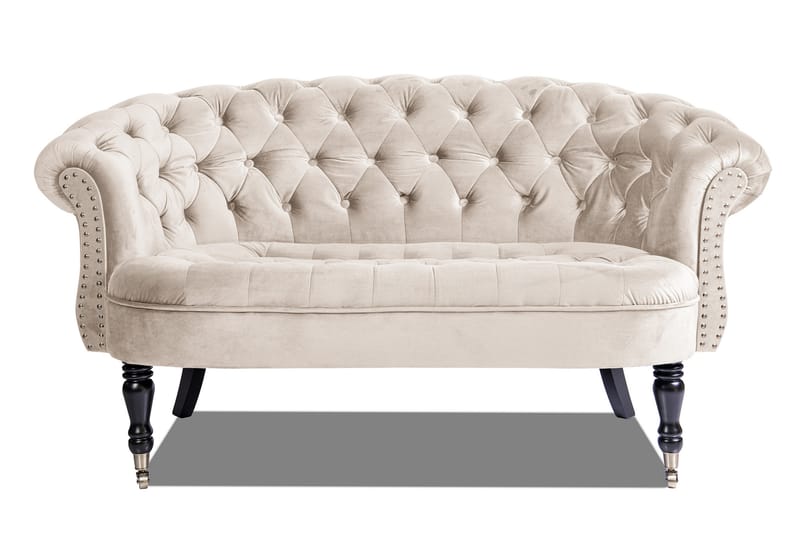 Chesterfield Ludovic Sofa 2-seters - Beige - Skinnsofaer - Sofa 3 seter - 4 seter sofa - Sofaer - Fløyel sofaer - 2 seter sofa - Chesterfield sofaer