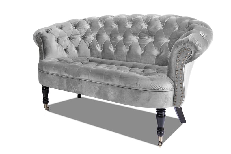 Chesterfield Ludovic Sofa 2-seters - Lys grå - Møbler - Sofaer - 2 seter sofa