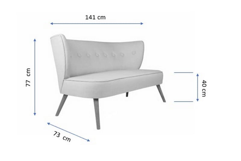 Clivocast 2-Seter Sofa - Beige - Møbler - Sofaer - 2 seter sofa