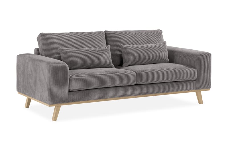 Copenhagen 2-seter Sofa Cordfløyel - Grå - 2 seter sofa