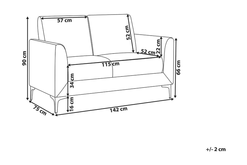 Fenes Sofa 2-4-seter - Blå - Møbler - Sofaer - 2 seter sofa