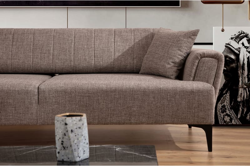 Lilesville 3-seter Sofa - Lysebrun - Møbler - Sofaer - 2 seter sofa