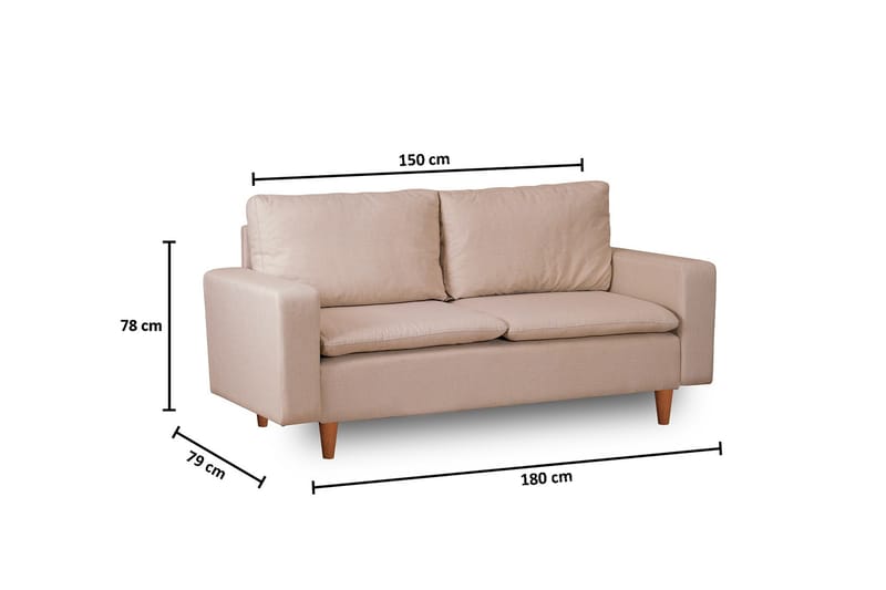 Lungo Sofa 2-seter - Beige - Møbler - Sofaer - 2 seter sofa