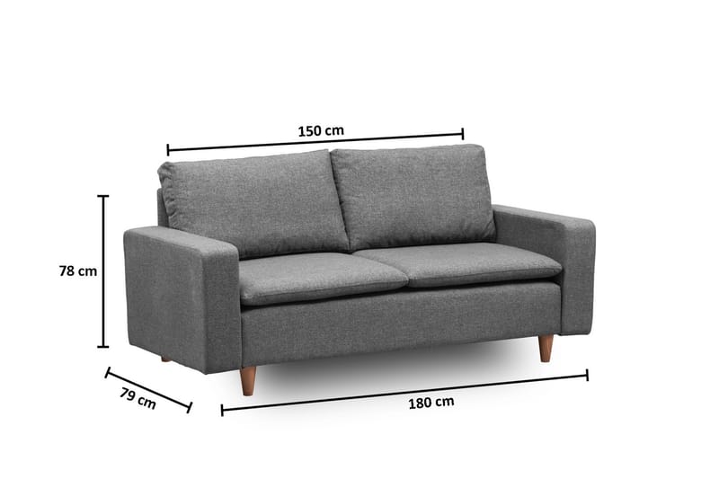 Lungo Sofa 2-seter - Mørkegrå - Møbler - Sofaer - 2 seter sofa