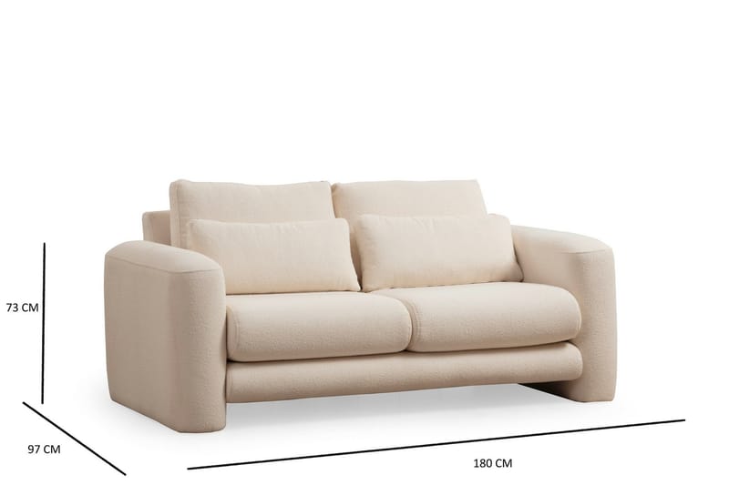 Makhan Sofa 2-seter - Lys beige - Møbler - Sofaer - 2 seter sofa