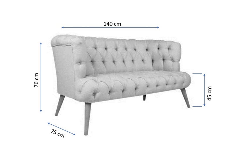 Monroew 2-seters Sofa - Grønn/Natur - Møbler - Sofaer - 2 seter sofa