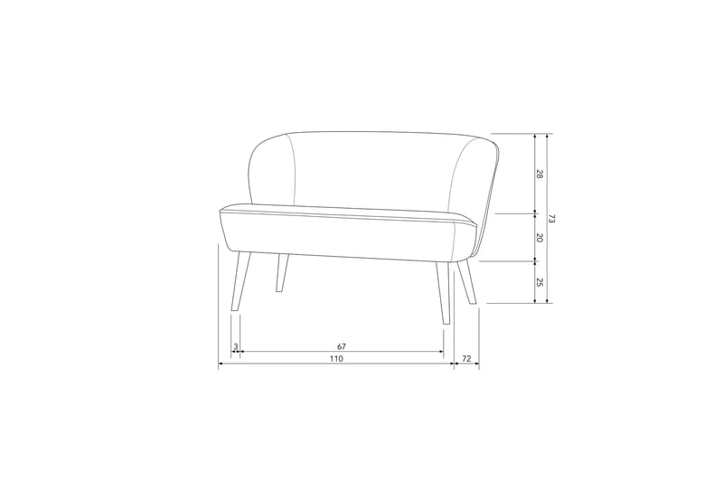 Serra Sofa 2-seter - Lilla - Møbler - Sofaer - 2 seter sofa