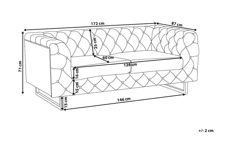 Vissland Sofa 2-Seter - Svart - Møbler - Sofaer - 2 seter sofa