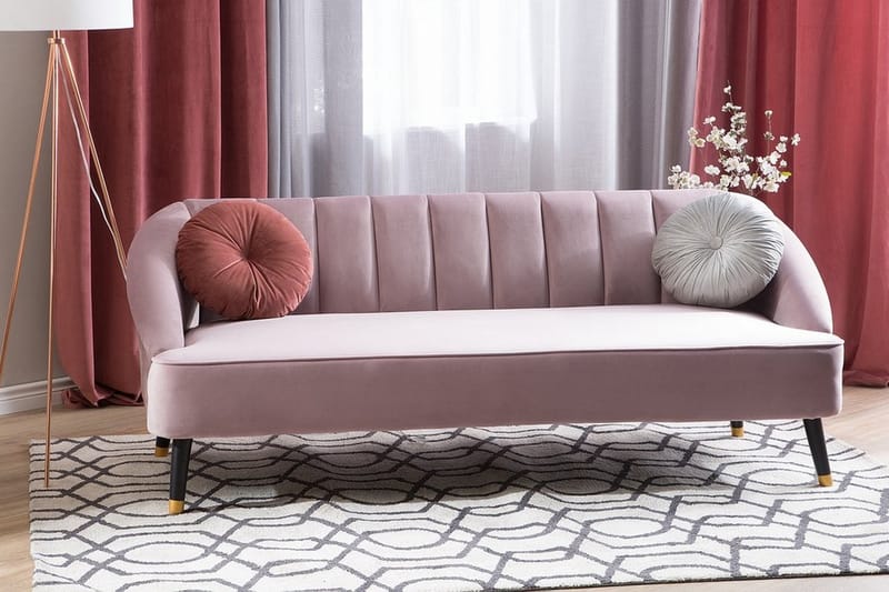 Alsvag Sofa 2-4 seter - Rosa - Sofa 3 seter