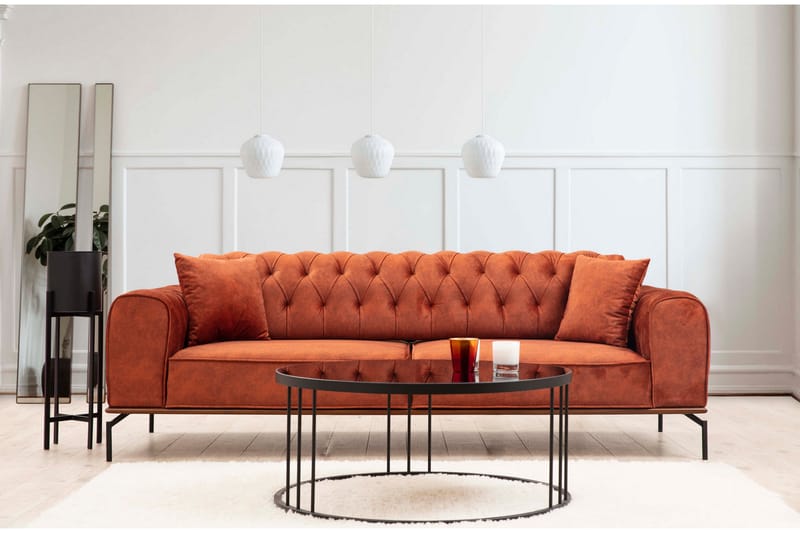 Arakura Sofa 3-seters - Oransje - Møbler - Sofaer - Sofa 3 seter