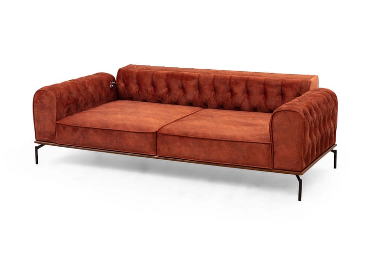 Arakura Sofa 3-seters - Oransje - Møbler - Sofaer - Sofa 3 seter