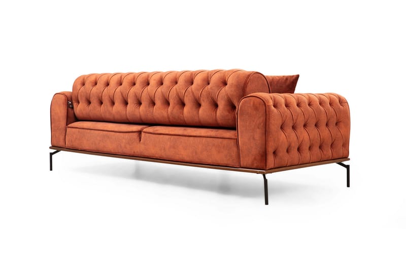 Arakura Sofa 3-seters - Oransje - Møbler - Sofaer - Sofa 3 seter