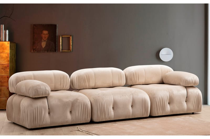 Bengul Boblende Sofa 3-seter - Beige - Møbler - Sofaer - Sofa 3 seter