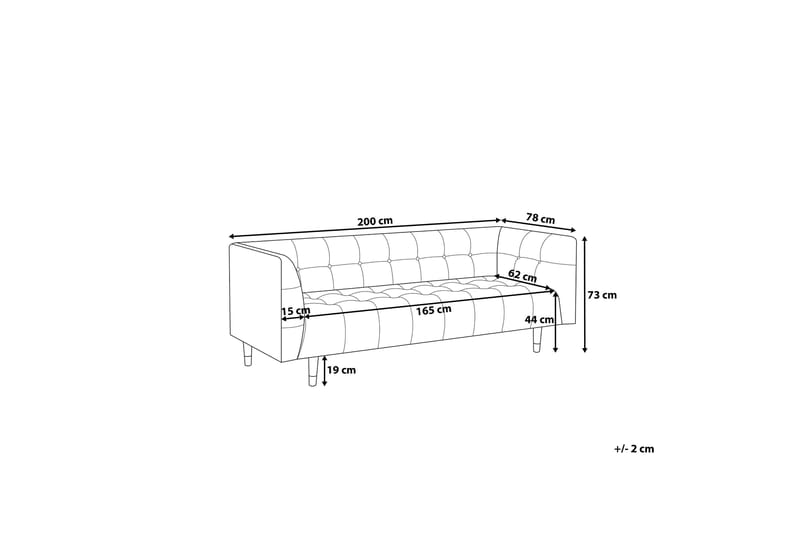 Byske Sofa 3-Seter - Brun - Møbler - Sofaer - Sofa 3 seter