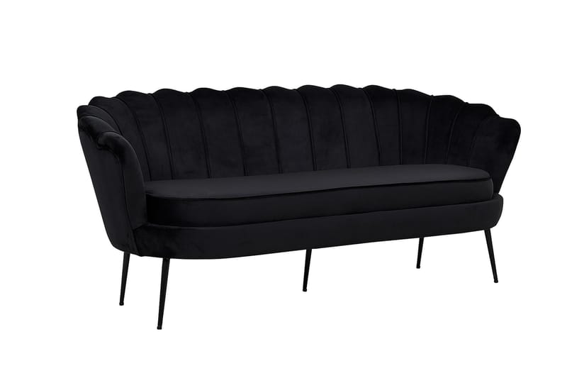 Calais 3-seters Sofa - Svart - Møbler - Sofaer - Sofa 3 seter