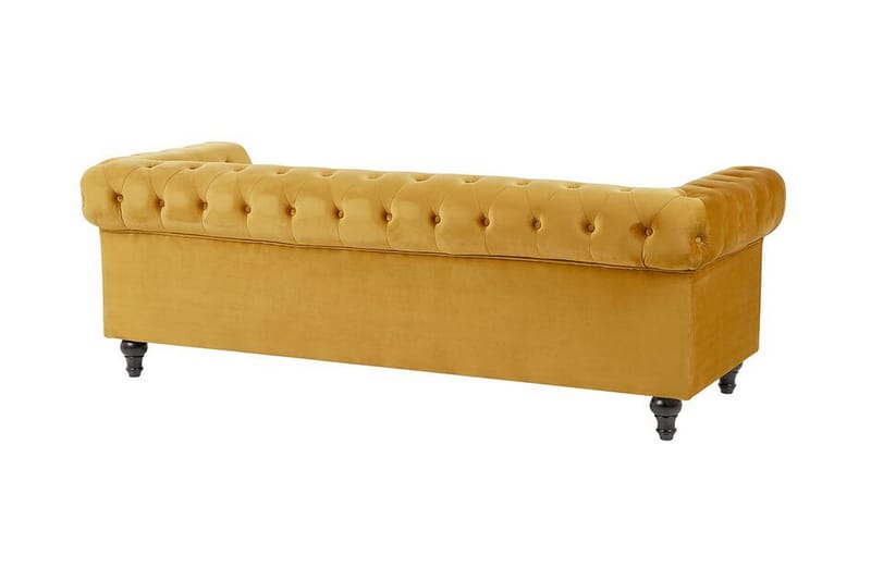 Casonya 3-seter Sofa - Gul/Fløyel - Møbler - Sofaer - Sofa 3 seter