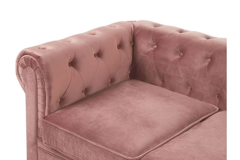 Casonya 3-seter Sofa - Rosa/Fløyel - Møbler - Sofaer - Sofa 3 seter