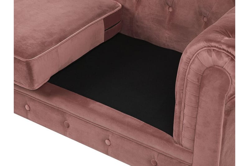 Casonya 3-seter Sofa - Rosa/Fløyel - Møbler - Sofaer - Sofa 3 seter