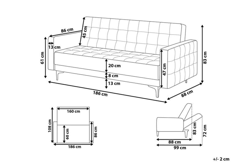 Casonya Sofa - Hvit - Møbler - Sofaer - Sofa 3 seter