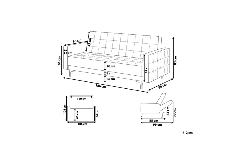 Casonya Sofa - Hvit - Møbler - Sofaer - Sofa 3 seter