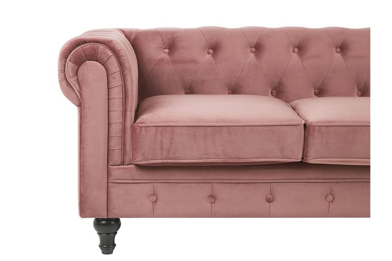 Casonya Sofagruppe - Rosa/Fløyel - Møbler - Sofaer - Sofa 3 seter