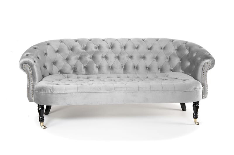 Chesterfield Ludovic Sofa 3-seters - Lys grå - Møbler - Sofaer - Sofa 3 seter