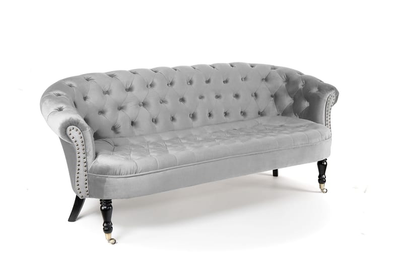 Chesterfield Ludovic Sofa 3-seters - Lys grå - Møbler - Sofaer - Sofa 3 seter