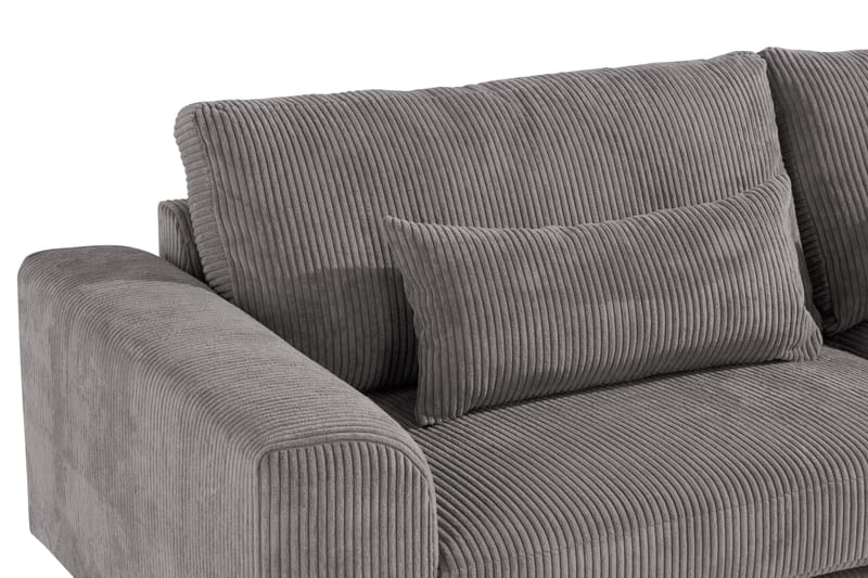 Copenhagen 3-seter Sofa Cordfløyel - Grå - Skinnsofaer - Fløyel sofaer - Sofa 3 seter - 4 seter sofa - Sofaer - 2 seter sofa