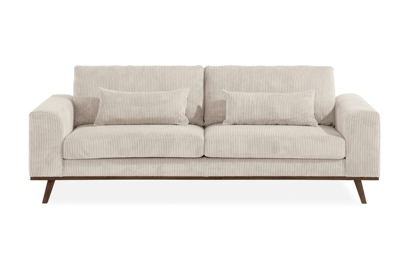 Copenhagen 3-seters Manchester Sofa 223 cm - Beige / Lys - Møbler - Sofaer - Sofa 3 seter