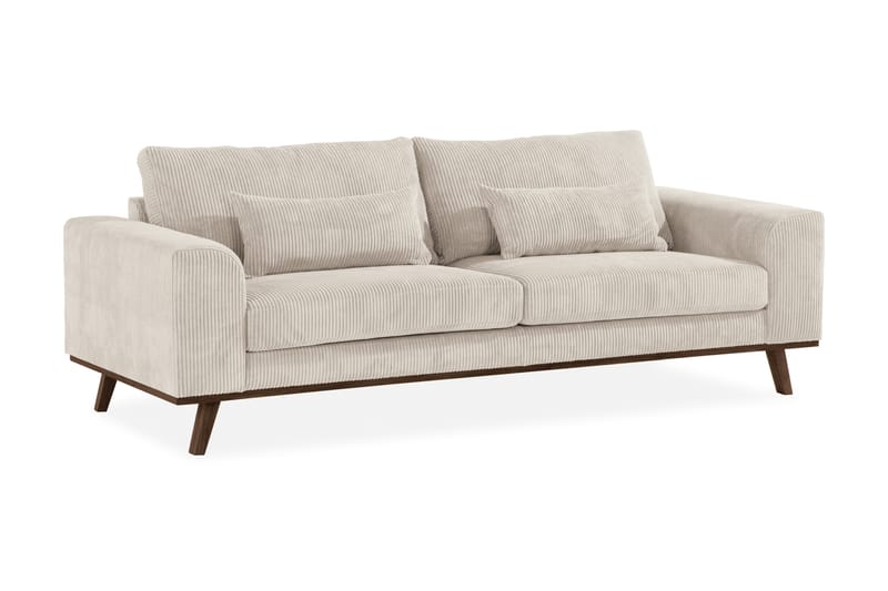 Copenhagen 3-seters Manchester Sofa 223 cm - Beige / Lys - Møbler - Sofaer - Sofa 3 seter