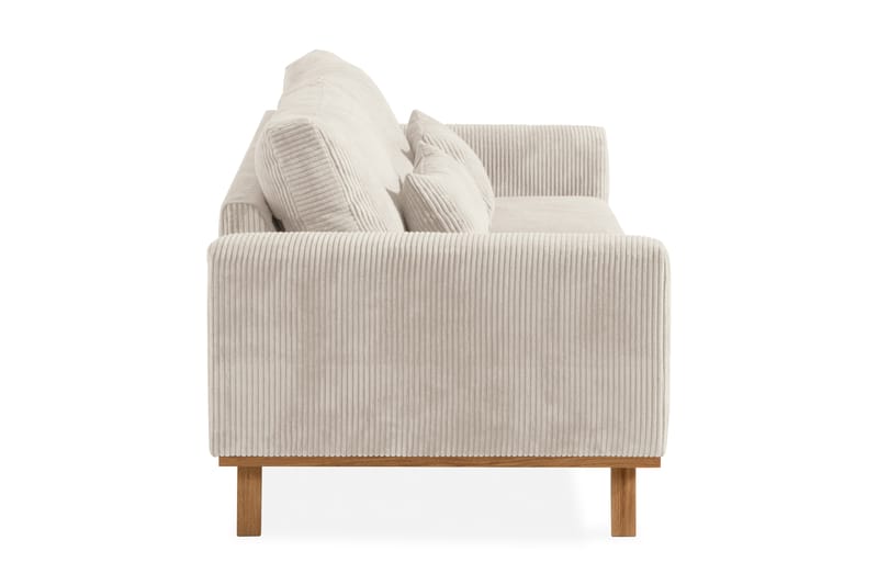 Copenhagen 3-seters Manchester Sofa 223 cm bred - Beige / Lys - Møbler - Sofaer - Sofa 3 seter