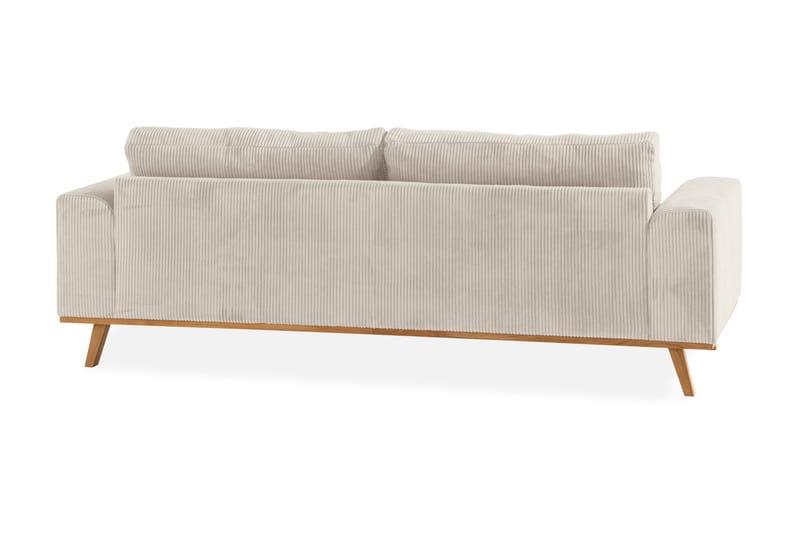 Copenhagen 3-seters Manchester Sofa 223 cm bred - Beige / Lys - Møbler - Sofaer - Sofa 3 seter