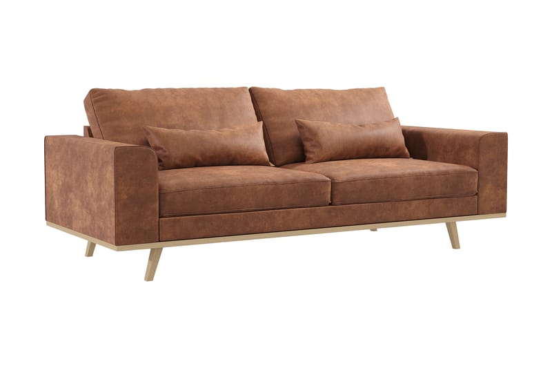 Copenhagen 3-seters Sofa Lin - Brun - Møbler - Sofaer - Sofa 3 seter