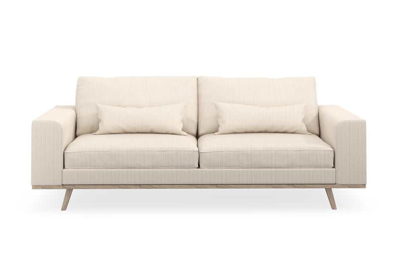 Copenhagen 3-seters Sofa Lin - Skinnsofaer - Fløyel sofaer - Sofa 3 seter - 4 seter sofa - Sofaer - 2 seter sofa