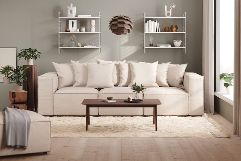 Cubo Dyp Sofa 3-seter 296 cm Bred - Beige - Møbler - Sofaer - Sofa 3 seter