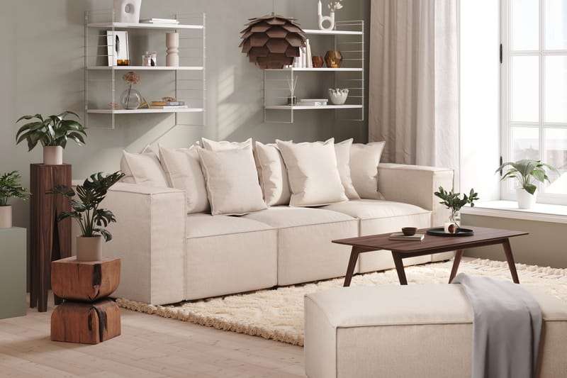 Cubo Dyp Sofa 3-seter 296 cm Bred - Beige - Møbler - Sofaer - Sofa 3 seter