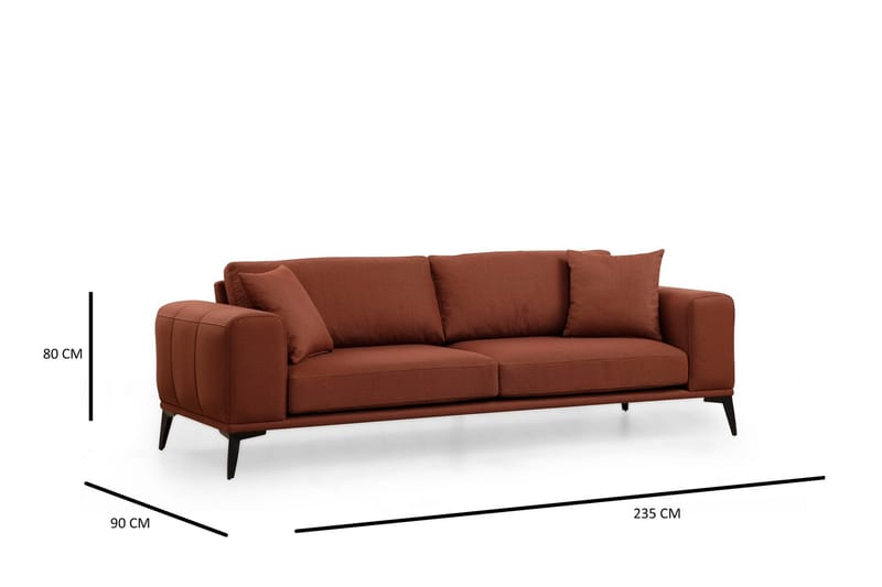 Daler Sofa 3-seter - Rød - Møbler - Sofaer - Sofa 3 seter