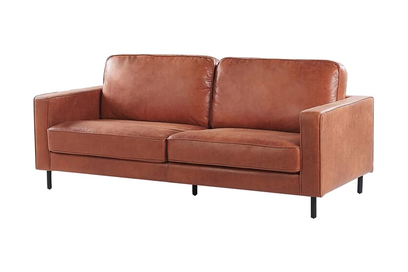 Derlen 3-seter Sofa - Brun/Kunstskinn - Møbler - Sofaer - Sofa 3 seter