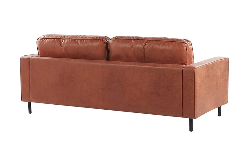 Derlen 3-seter Sofa - Brun/Kunstskinn - Møbler - Sofaer - Sofa 3 seter