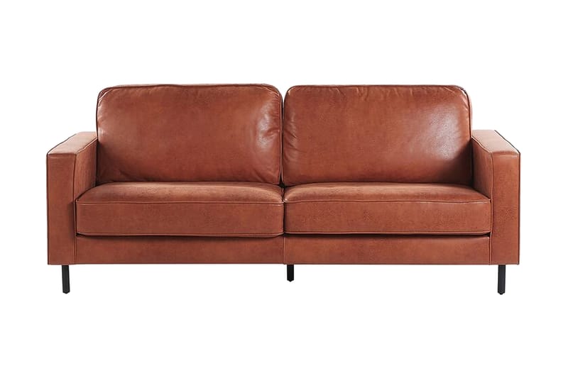 Derlen 3-seter Sofa - Brun/Kunstskinn - Møbler - Sofaer - Sofa 3 seter