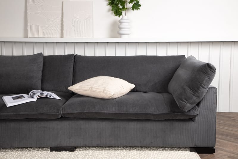 Durham 3-seters Sofa - Mørkegrå Manchester - Møbler - Sofaer - Sofa 3 seter