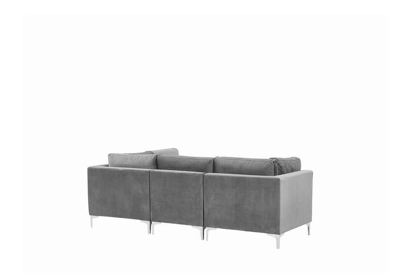 Evja 3-seters Sofa - Fløyel/Grå - Møbler - Sofaer - Sofa 3 seter