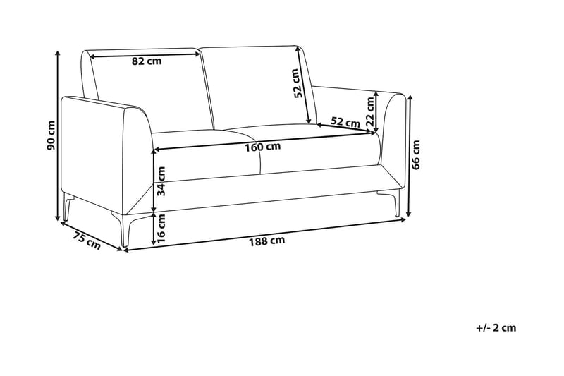 Fenes Sofa 3-seter - Blå - Møbler - Sofaer - Sofa 3 seter