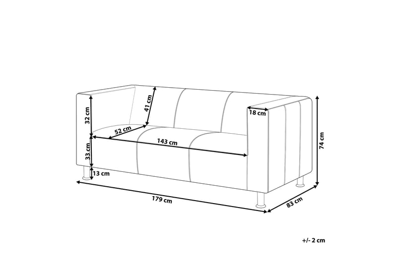 Floro Sofa 3-seter - Sølv - Møbler - Sofaer - Sofa 3 seter