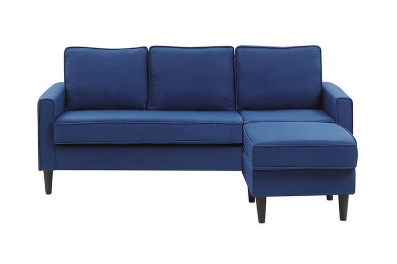 Fuimaono Sofa med Fotskammel - Blå - Møbler - Sofaer - Sofa 3 seter