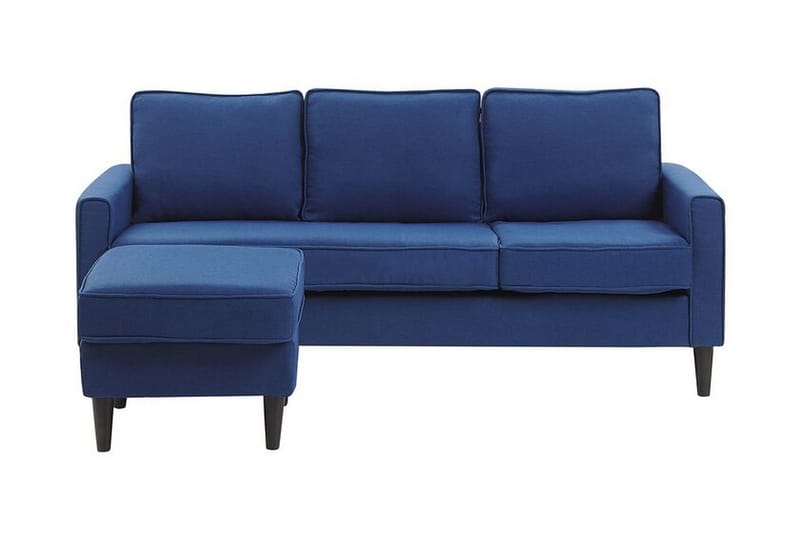 Fuimaono Sofa med Fotskammel - Blå - Møbler - Sofaer - Sofa 3 seter